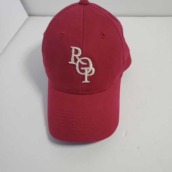 OTTO Other - Otto Vtg Maroon ROP Adjustable White Stitch Hat